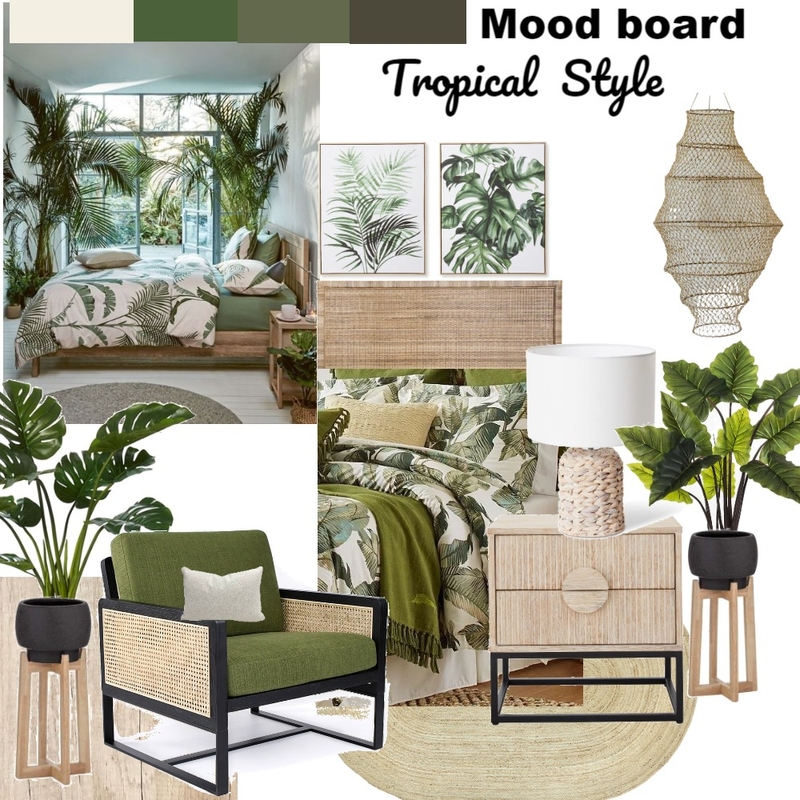 Tropical Style Bedroom Mood Board by StellaMudz on Style Sourcebook