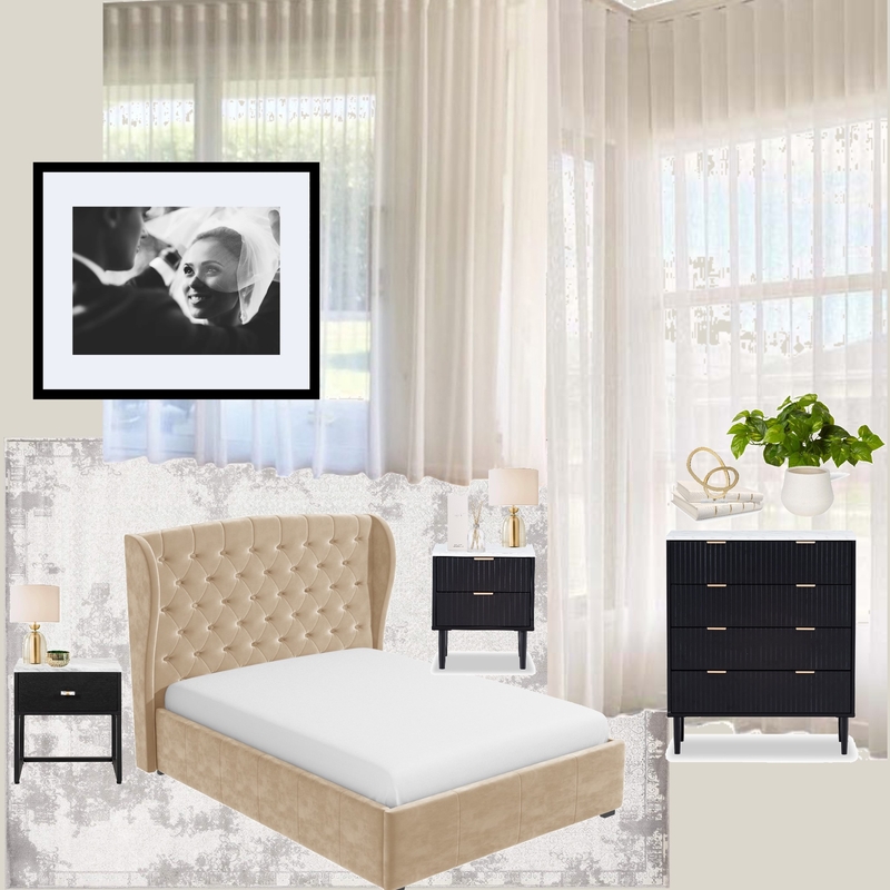 Amy Master Bedroom - Beige Velvet Bed Mood Board by Velda on Style Sourcebook