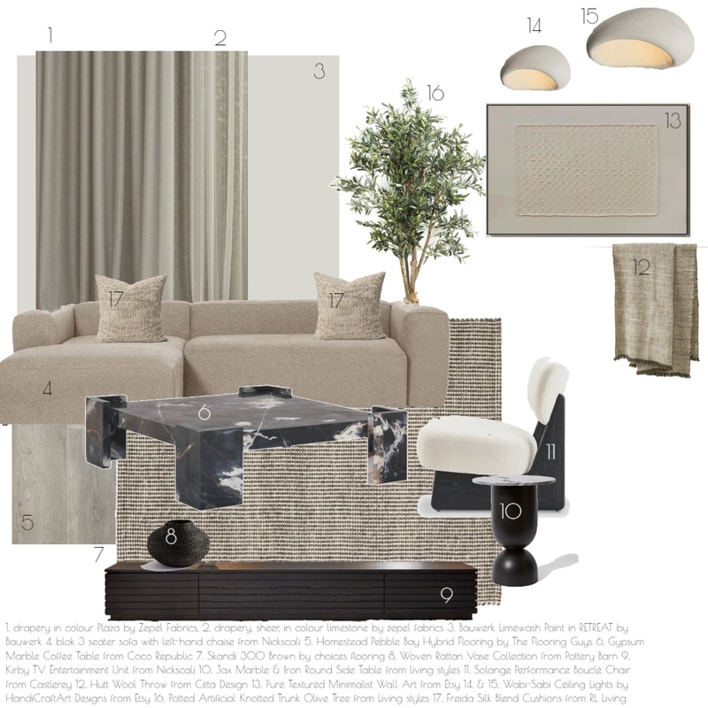 Wabi Sabi Living room Mood Board by Myamya on Style Sourcebook