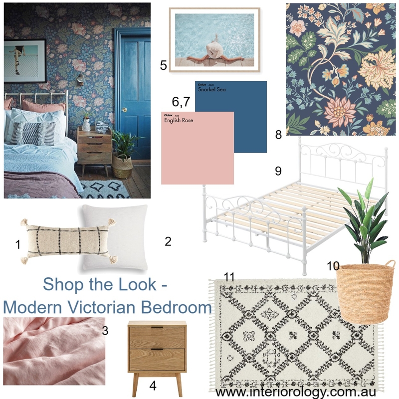 Modern Victorian Bedroom Inspiration Moodboard Mood Board by interiorology on Style Sourcebook