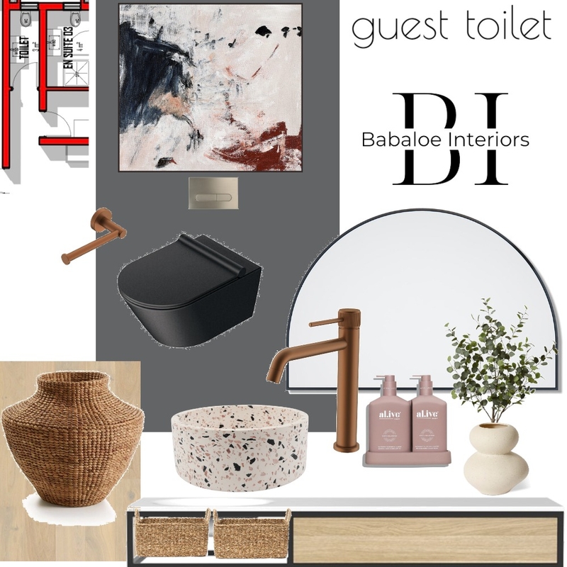 guest toilet Mood Board by Babaloe Interiors on Style Sourcebook