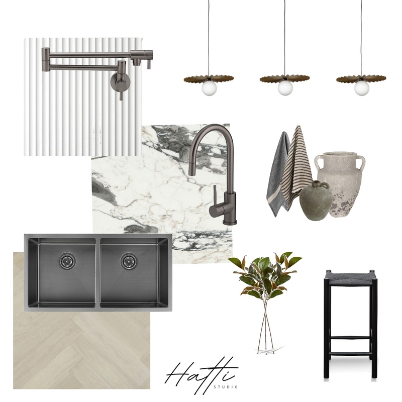 Brush Gun Metal Kitchen Mood Board by Hatti Interiors on Style Sourcebook