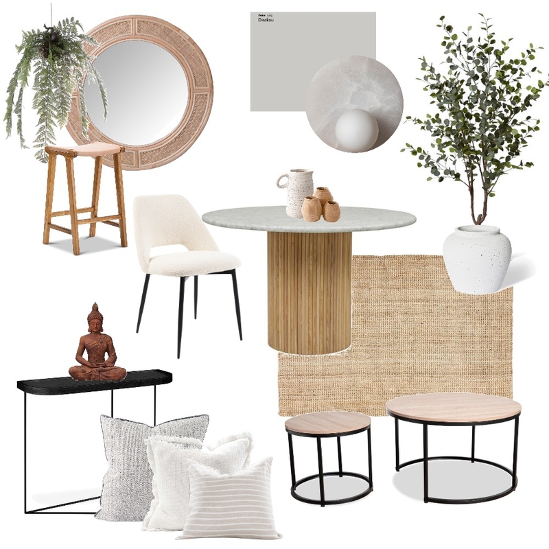 Modern Balinese Scandi Mood Board by Stacey Newman Designs on Style Sourcebook