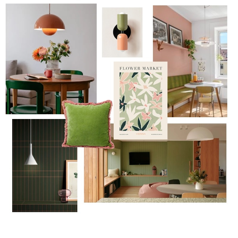 Pink and Green Mood Board by Em_lemon on Style Sourcebook