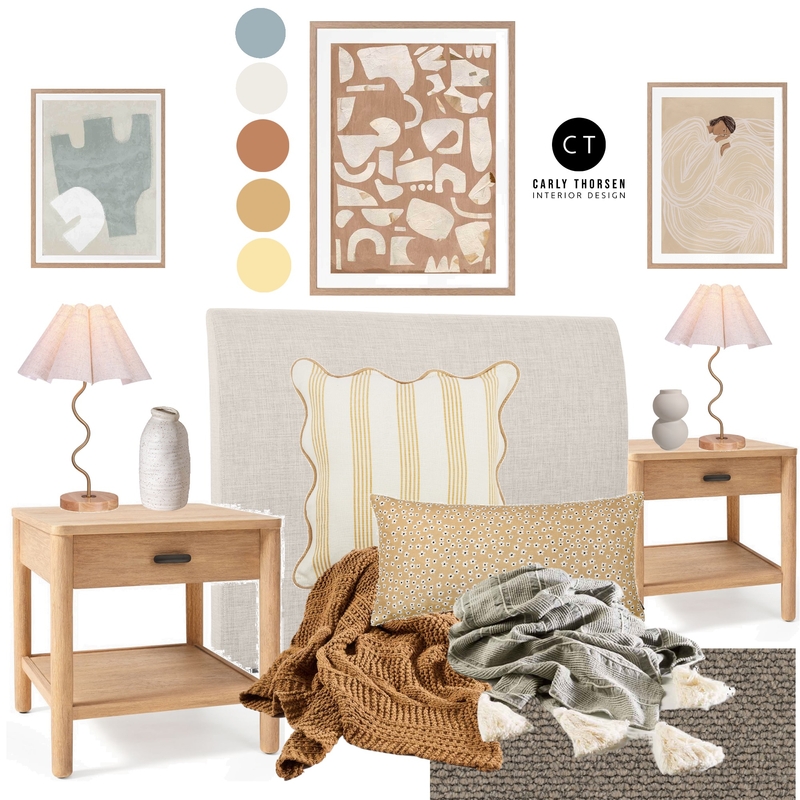 Creative master bedroom Mood Board by Carly Thorsen Interior Design on Style Sourcebook