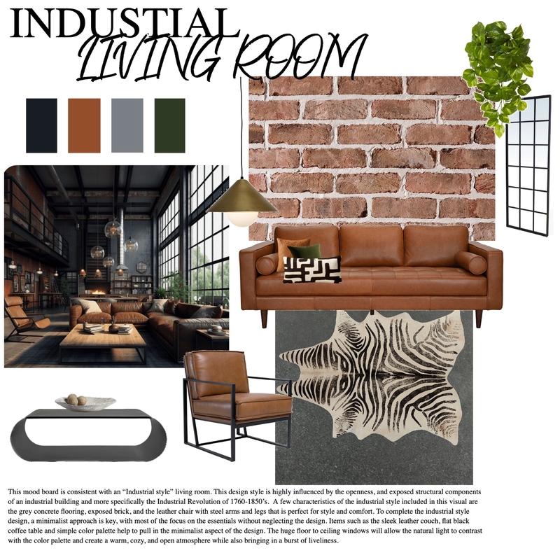 Industrial Living room Mood Board by CIsagba16 on Style Sourcebook