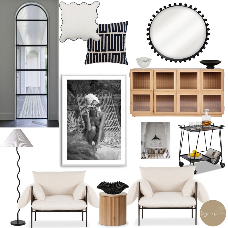 Black & White Edit Mood Board by Sage & Cove on Style Sourcebook