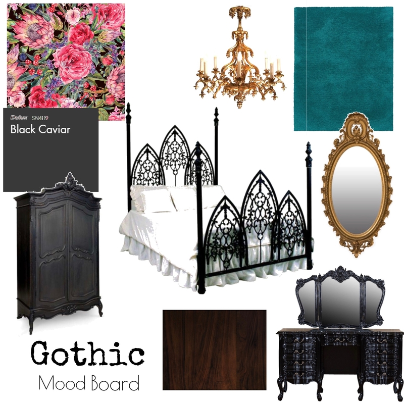 Gothic Bedroom Mood Board by Bibbsy on Style Sourcebook