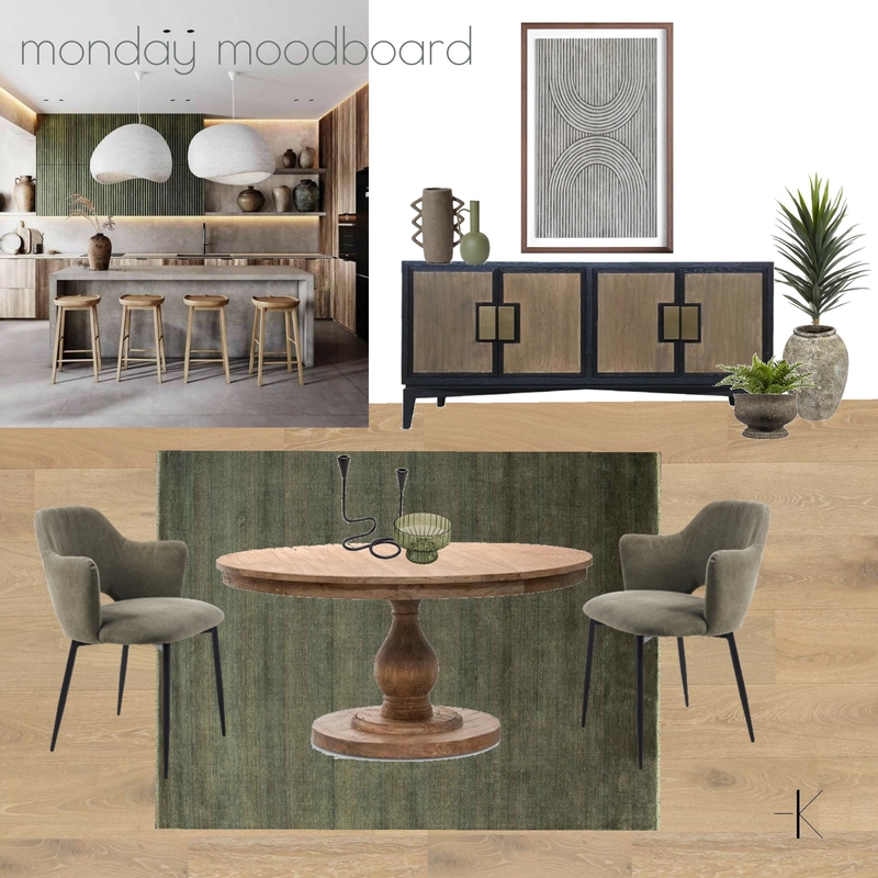 Green Dining Mood Board by Emma Knight Design on Style Sourcebook