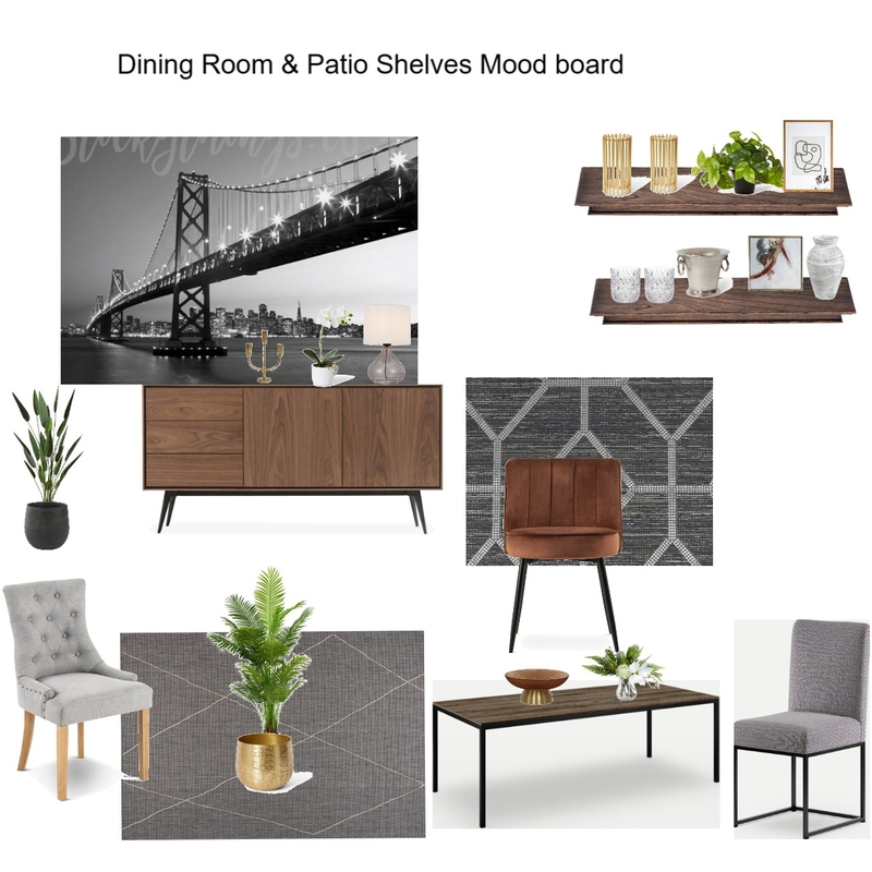Dining Room & Patio Shelves Mood Board Mood Board by Asma Murekatete on Style Sourcebook