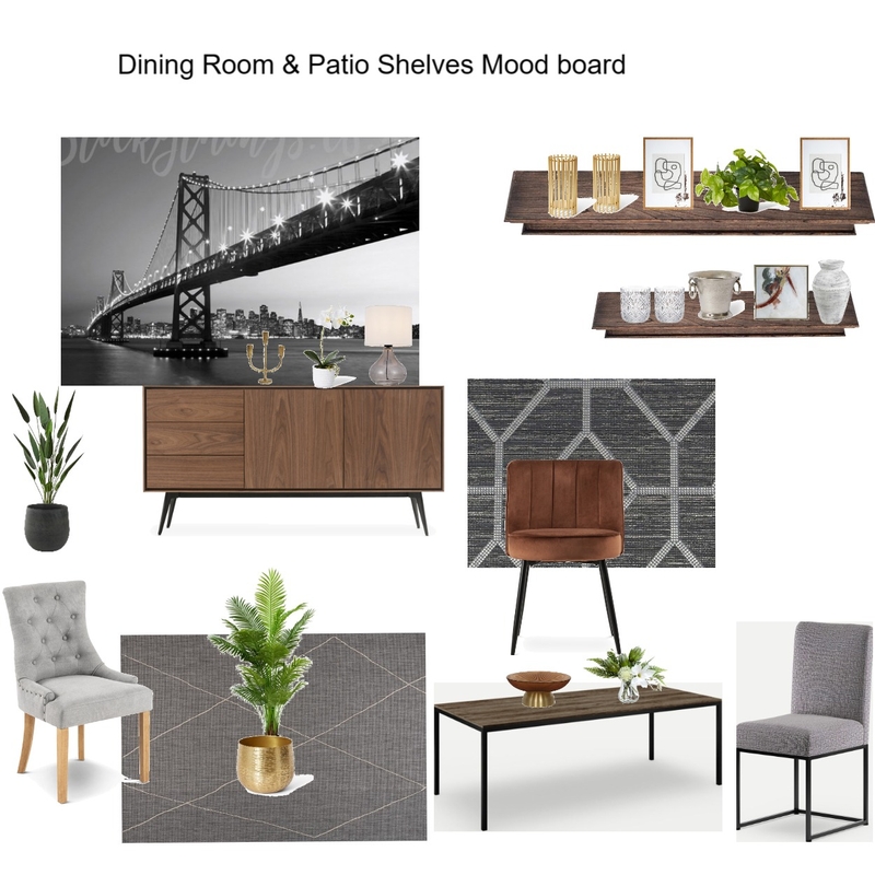 Dining Room & Patio Shelves Mood Board Mood Board by Asma Murekatete on Style Sourcebook