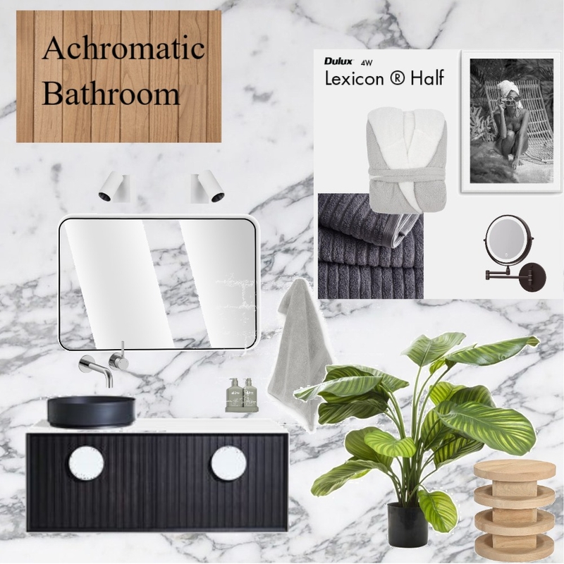Achromatic Bathroom Mood Board by LCI on Style Sourcebook
