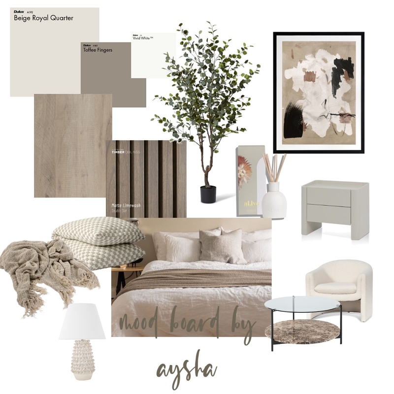 beige bedroom Mood Board by ayshaalmalek on Style Sourcebook