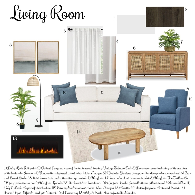 Living Room Sample Board Mood Board by Cahagirl77@yahoo.com on Style Sourcebook