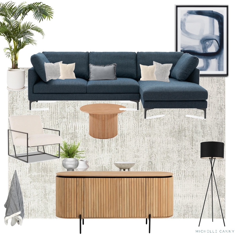Contemporary Coastal Living Area Mood Board by Michelle Canny Interiors on Style Sourcebook