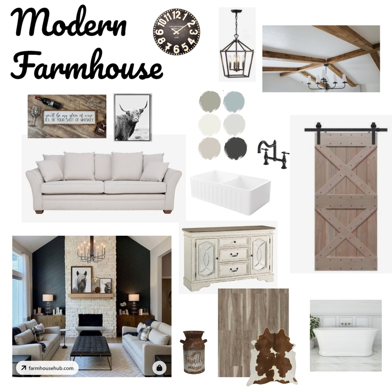 Modern Farmhouse Moodboard Mood Board by donna.moloney74 on Style Sourcebook