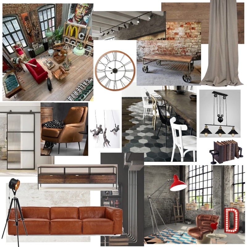 Industrial style Mood Board by adrig@942.co.za on Style Sourcebook