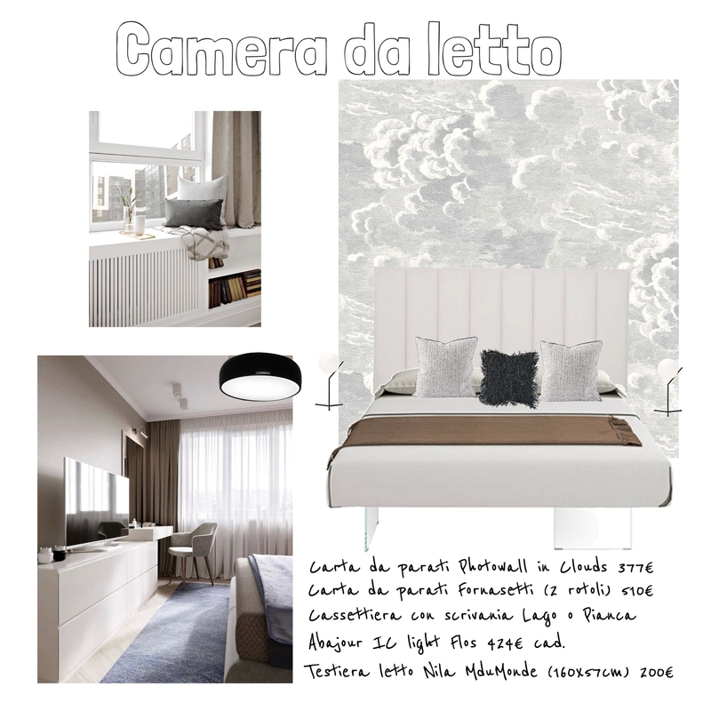 camera letto Giulia Mood Board by InStyle Idea on Style Sourcebook