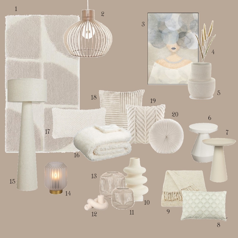 Shopping list All Whites Mood Board by JudithBovens on Style Sourcebook