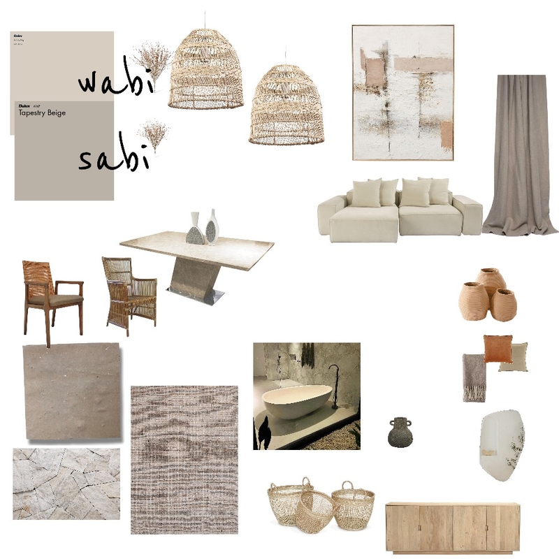 Wabi Sabi assignment Mood Board by Uandeloro@hotmail.ca on Style Sourcebook