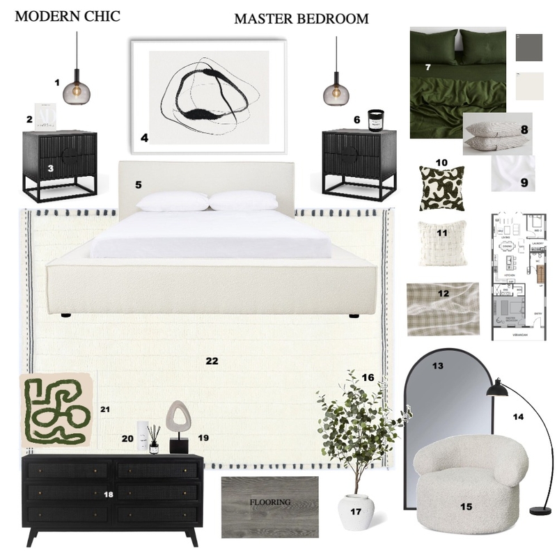 MODERN CHIC MASTER BEDROOM Mood Board by Jaspa_Interior on Style Sourcebook