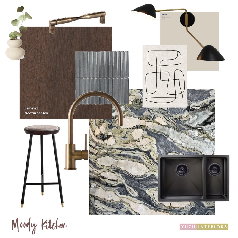 Moody Kitchen Mood Board by Yuzu Interiors on Style Sourcebook