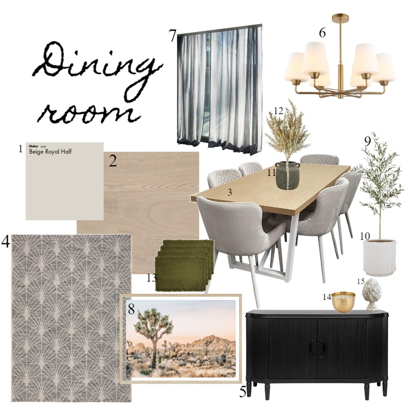 module 9 moldboard 3 dining room Mood Board by trishastyle on Style Sourcebook