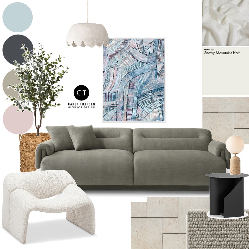 Cool Blue Mood Board by Carly Thorsen Interior Design on Style Sourcebook
