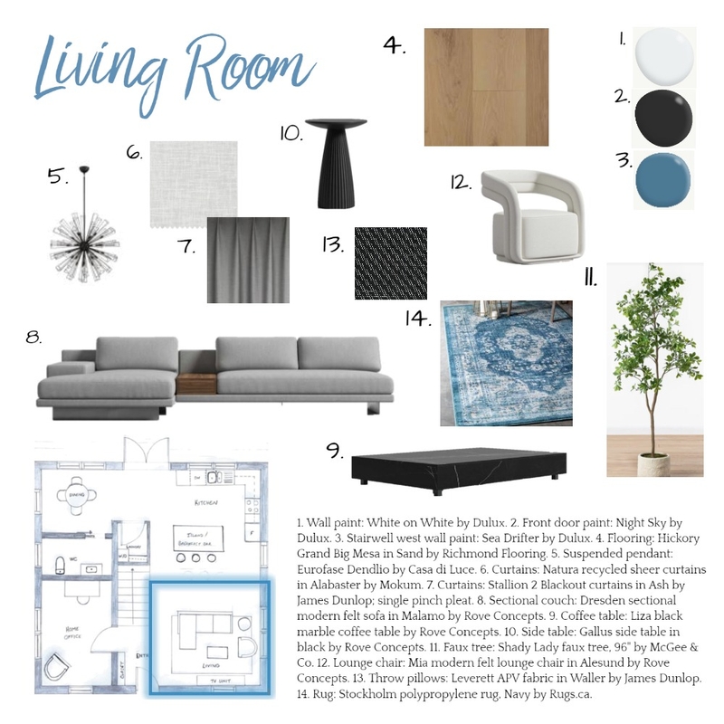 Living Room Sample Board Mood Board by MeaganCreber on Style Sourcebook