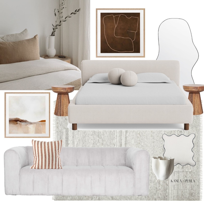Soft Modern Organic Master Bedroom-Inspired by the Australian landscape Mood Board by K A N L A    P E R L A on Style Sourcebook
