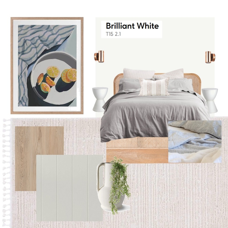 Coastal Santorini vibe bedroom Mood Board by K A N L A    P E R L A on Style Sourcebook