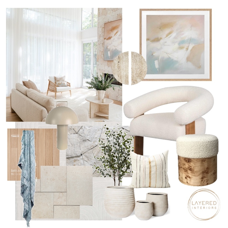 Light & Bright Living Mood Board by Layered Interiors on Style Sourcebook