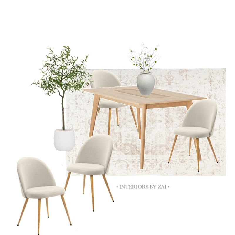 Neutral Dining Mood Board by Interiors By Zai on Style Sourcebook