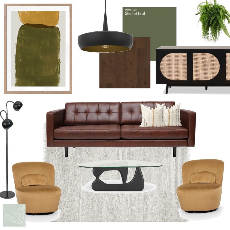 Mid century Australian living Mood Board by Elysian Interiors on Style Sourcebook