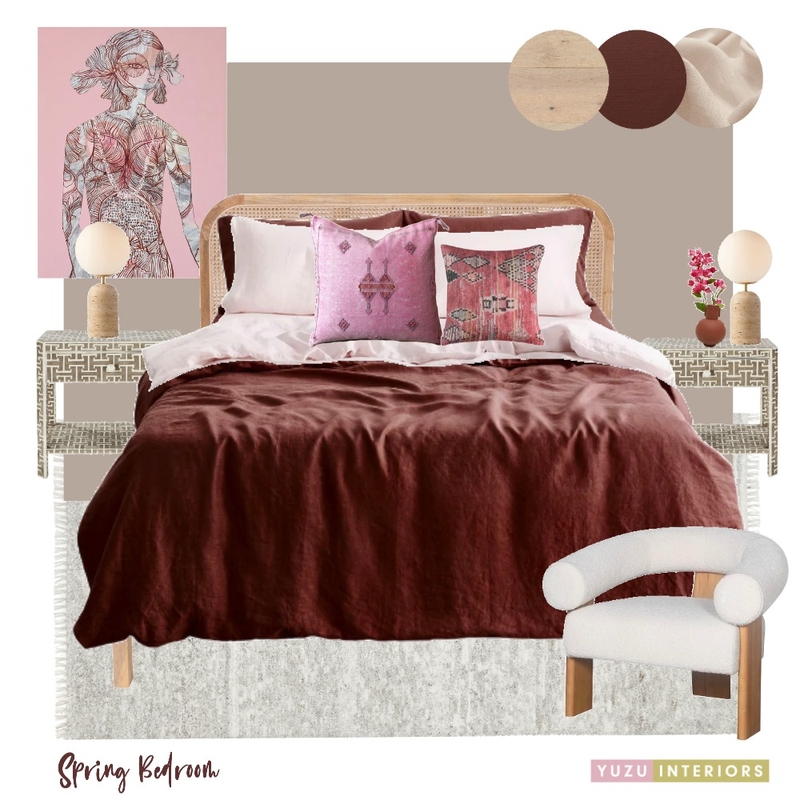 Spring Bedroom Mood Board by Yuzu Interiors on Style Sourcebook