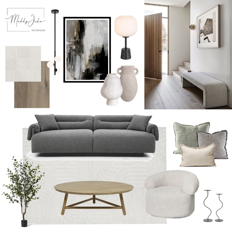 Contemporary grey living room Mood Board by Maddy Jade Interiors on Style Sourcebook
