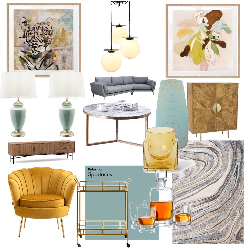 Vintage Living Room Mood Board by Land of OS Designs on Style Sourcebook