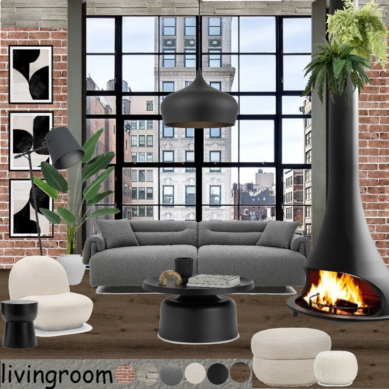 Industrial livingroom Mood Board by Mike Skr on Style Sourcebook