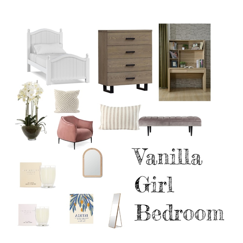 Vanilla Girl Bedroom Mood Board by Eva W on Style Sourcebook