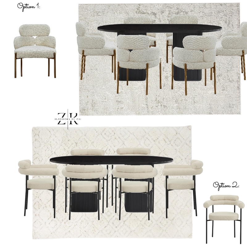 Luxe dining options Mood Board by Interiors By Zai on Style Sourcebook