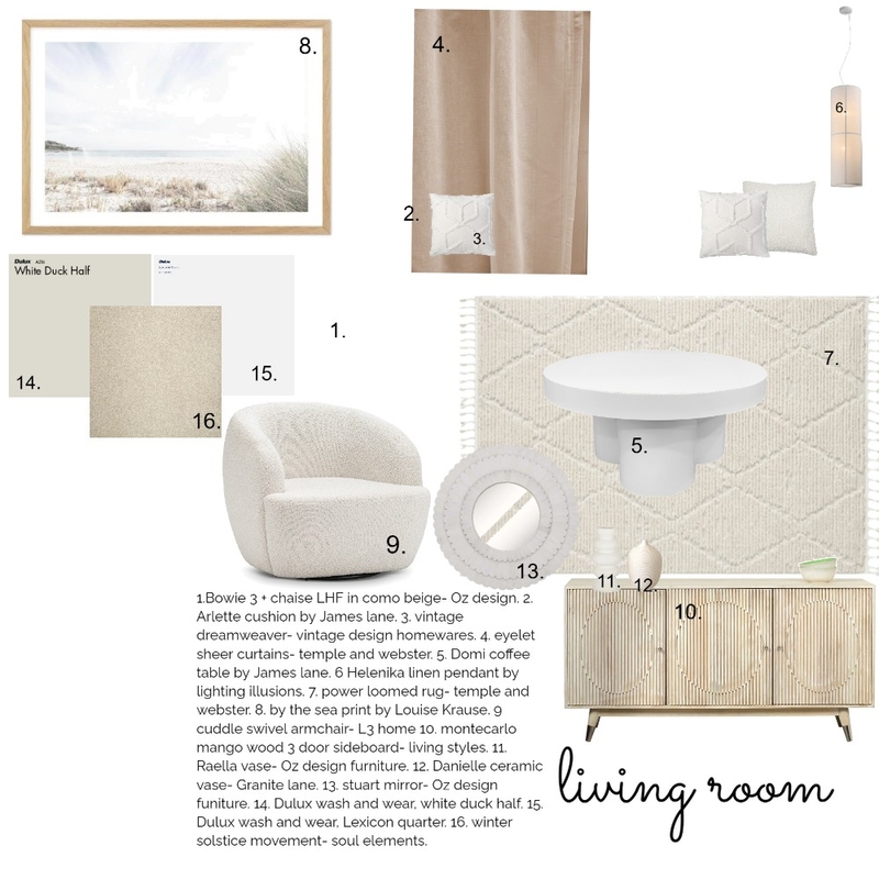 Living room Sample board Mood Board by Jinteriors on Style Sourcebook