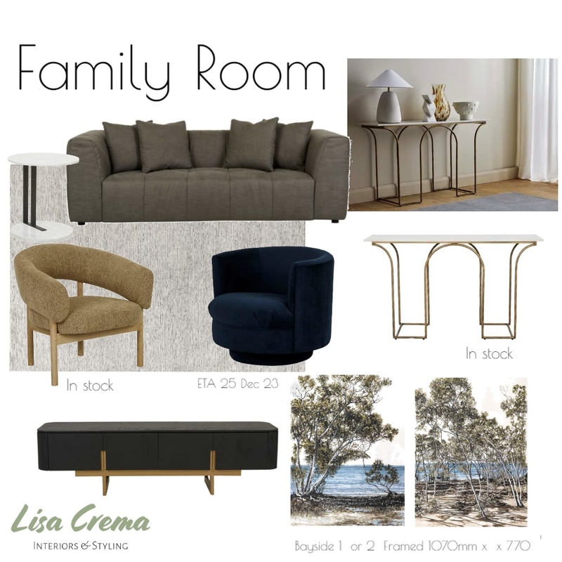 Family Room 3 Mood Board by Lisa Crema Interiors and Styling on Style Sourcebook