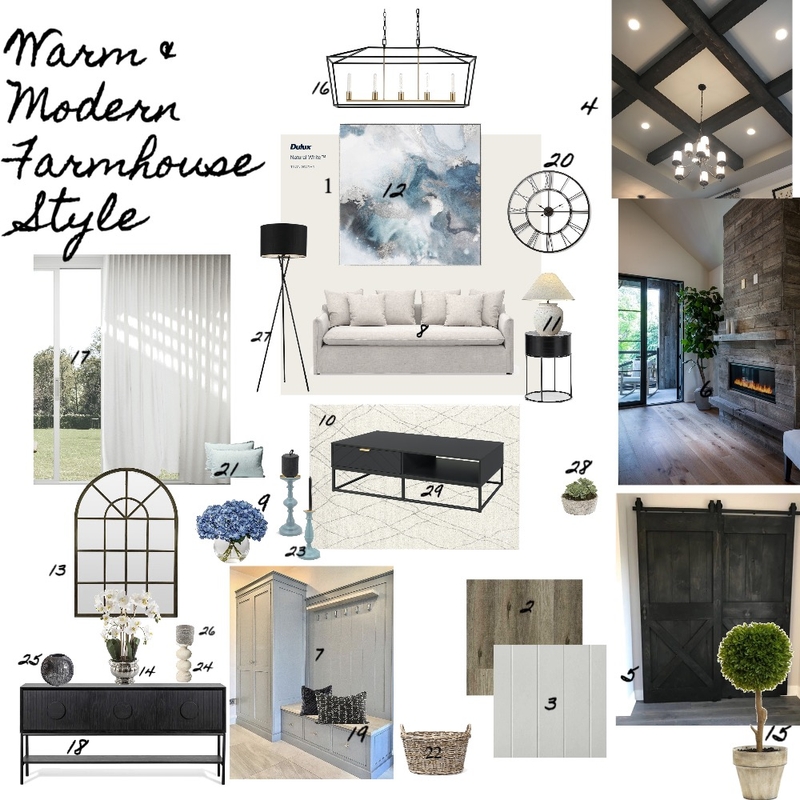 Modern Farmhouse Style Mood Board by RossanaHamilton77 on Style Sourcebook
