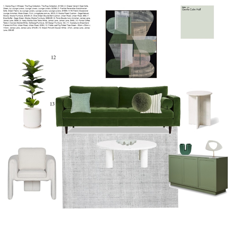 Living room Mod 9  v4 Mood Board by Efi Papasavva on Style Sourcebook