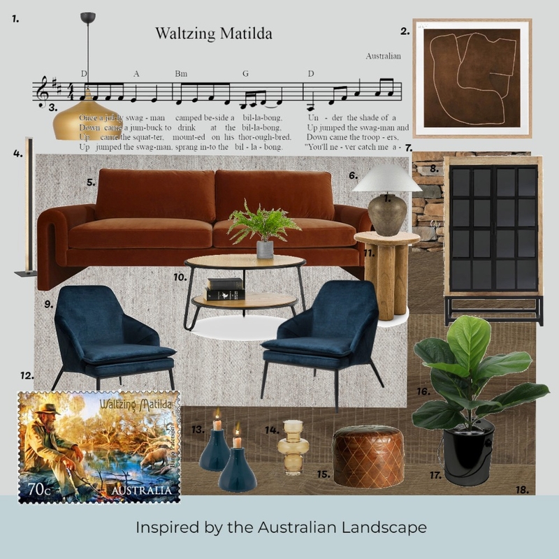 Inspired by the Australian Landscape Mood Board by Silvana on Style Sourcebook