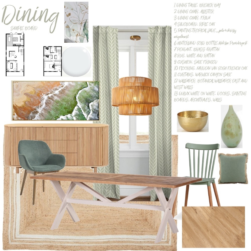 Sample board_Dining room_6_ Mood Board by manu' on Style Sourcebook