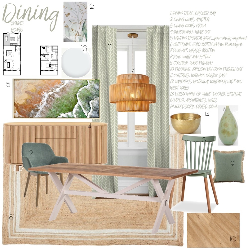Sample board_Dining room_15_ Mood Board by manu' on Style Sourcebook