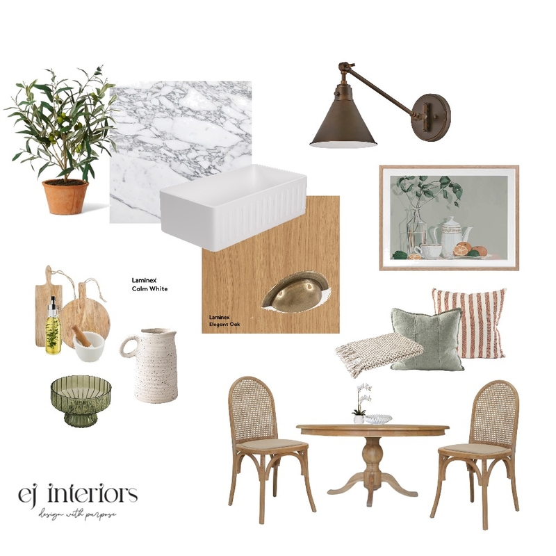 Timeless white & oak kitchen Mood Board by EJ Interiors on Style Sourcebook