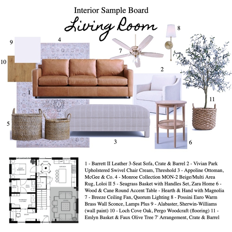 Living Room Sample Board Mood Board by jenna.lea.wilson@gmail.com on Style Sourcebook