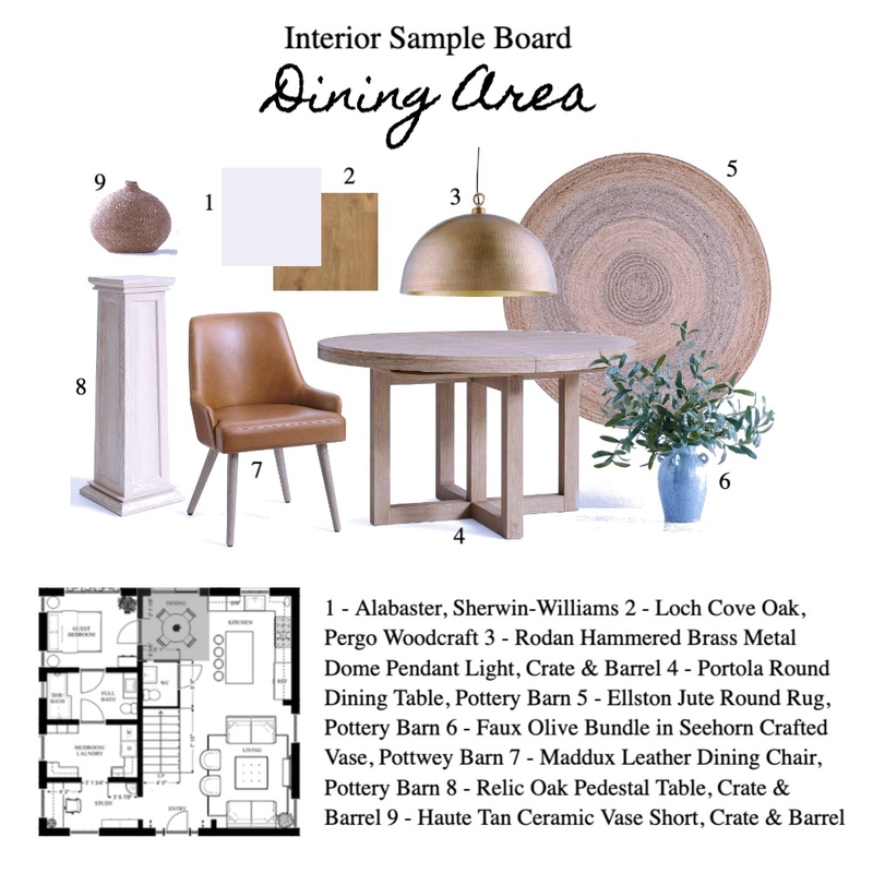 Dining Area Sample Board Mood Board by jenna.lea.wilson@gmail.com on Style Sourcebook